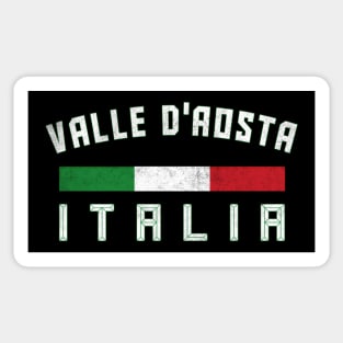 Valle d'Aosta Italia / Italy Region Typography Design Sticker